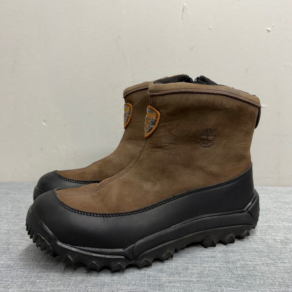 Timberland Waterproof Winter Boots Kids 6M Brown Leather Thermolite V93